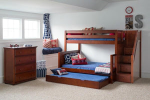 Twin over Full Bunk Bed with Stairs