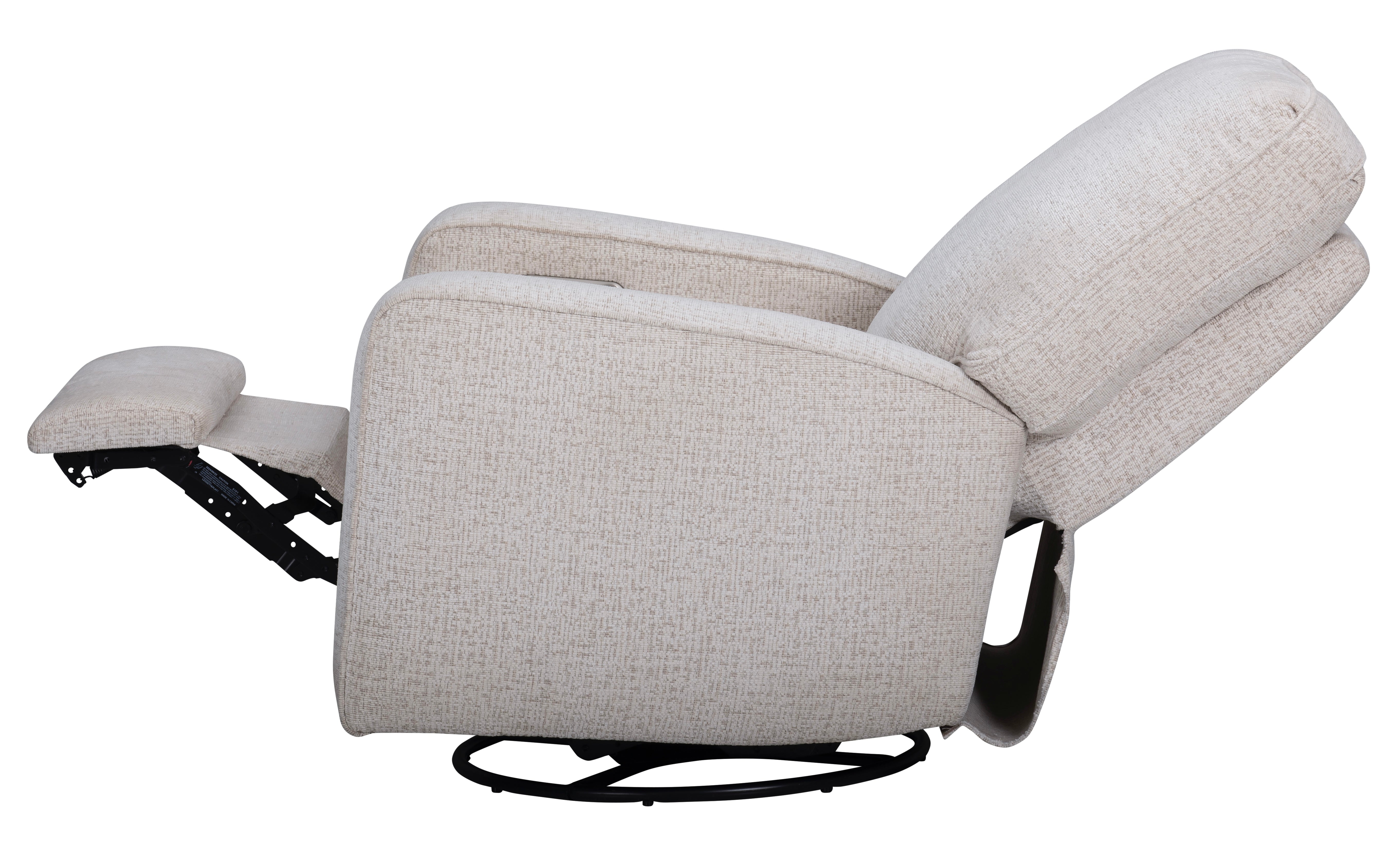 Cream recliner chair on a white background