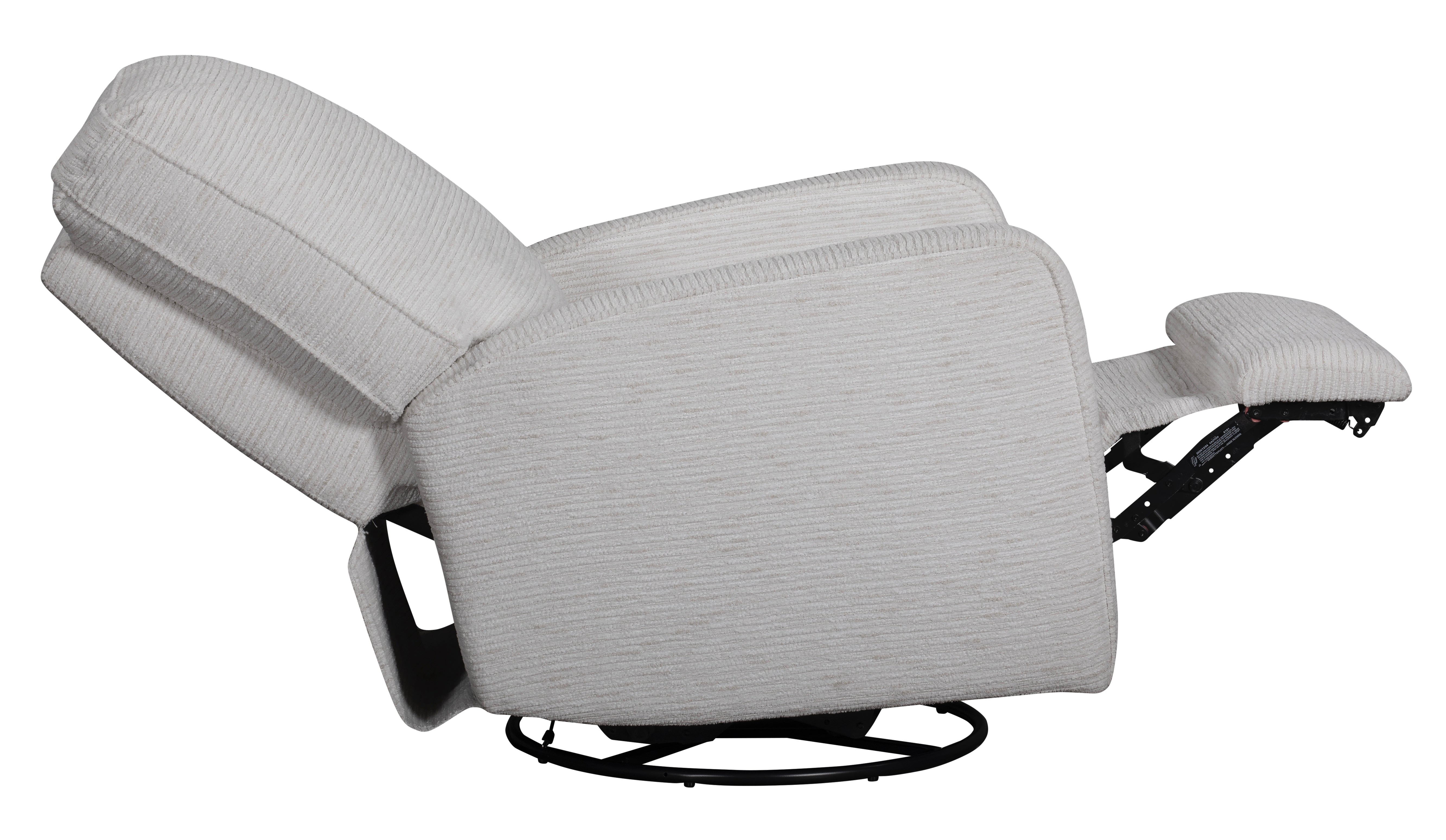 Cream recliner chair on a white background