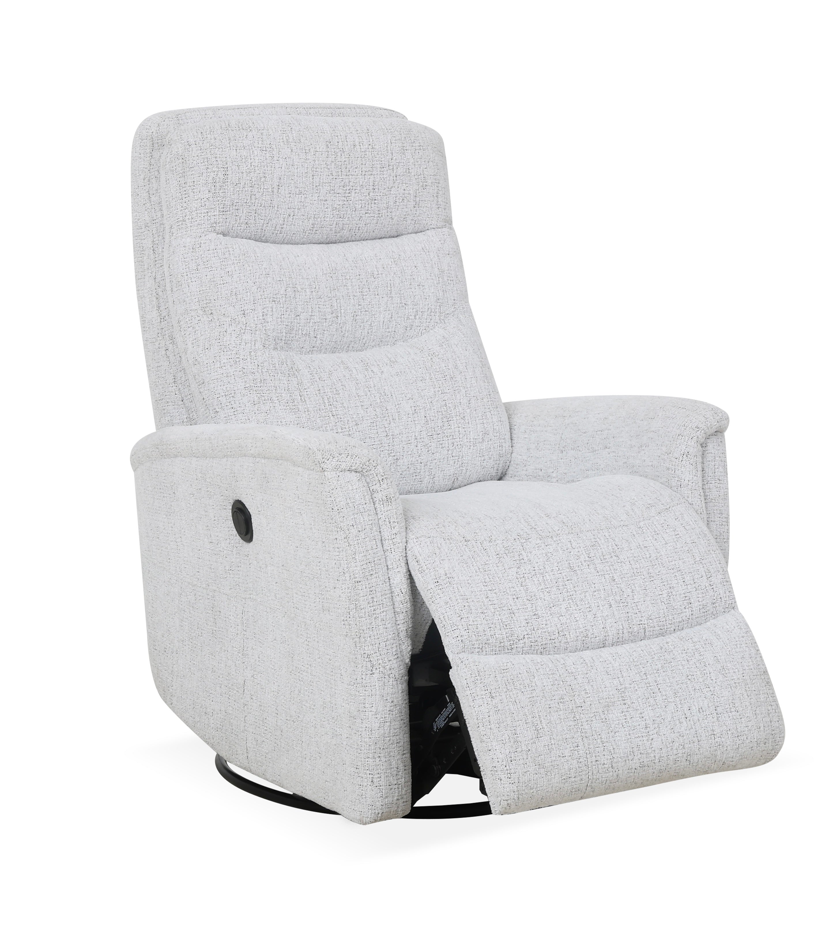 Gray recliner chair on a white background