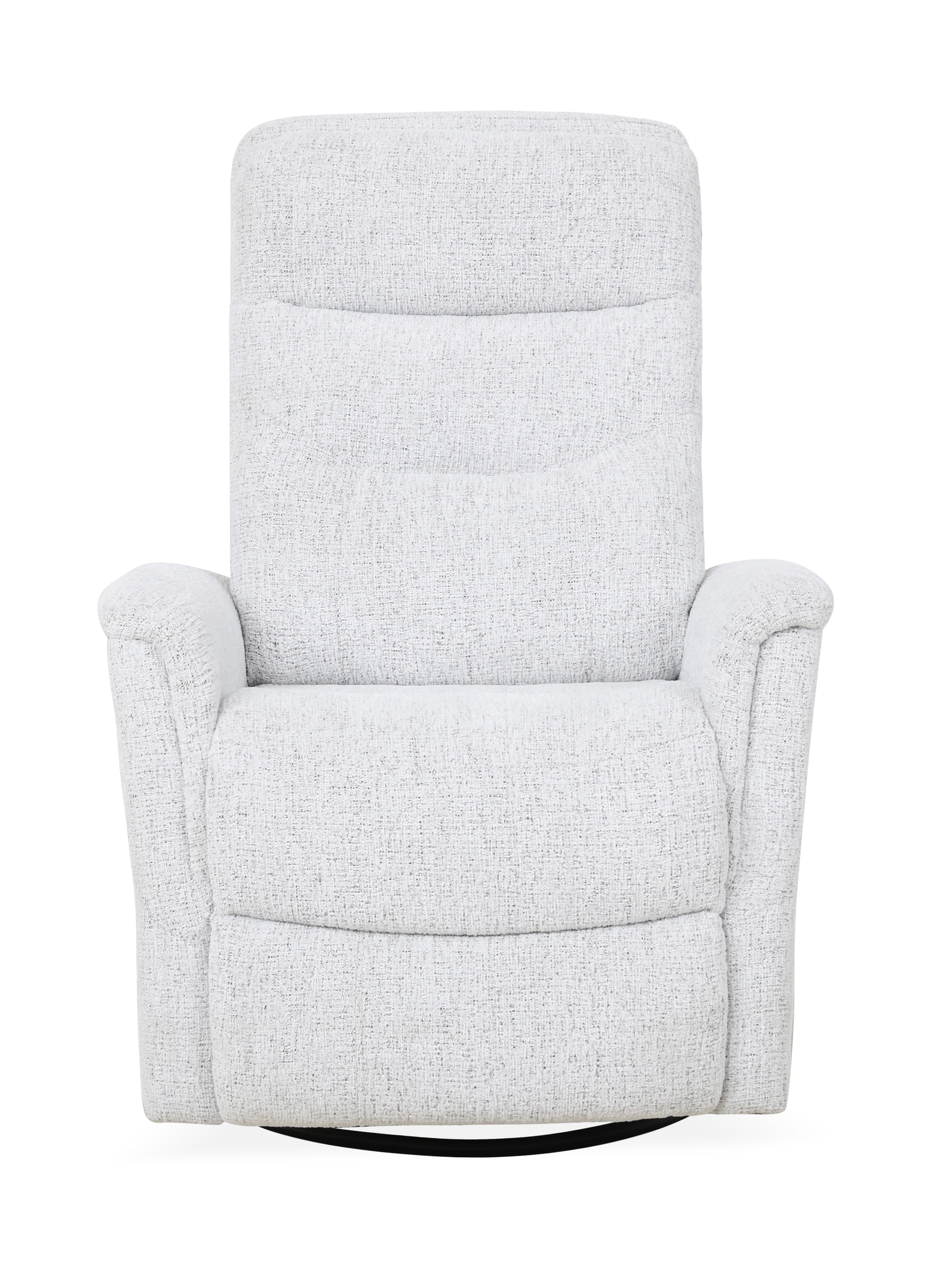 Gray recliner chair on a white background