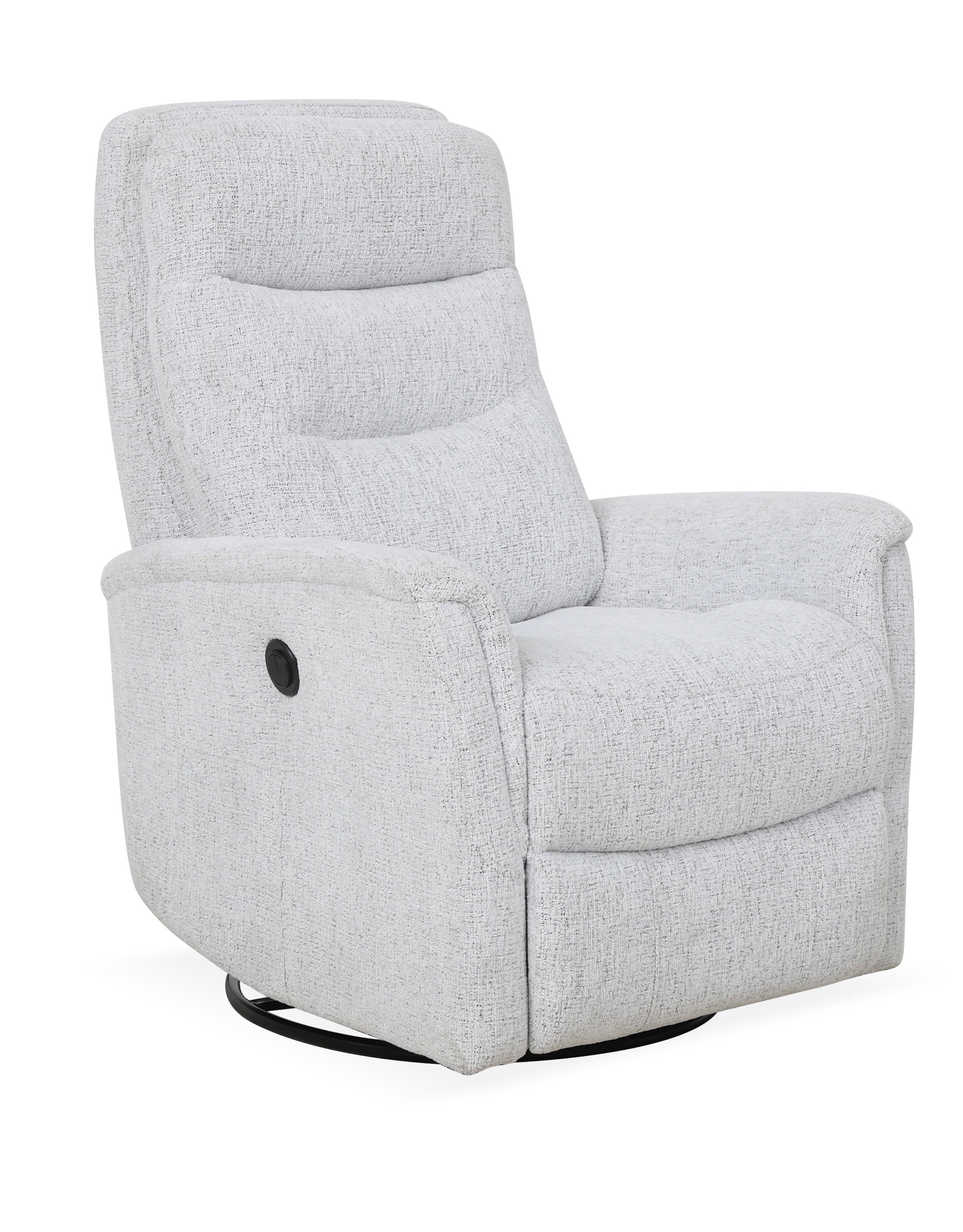 Gray recliner chair on a white background