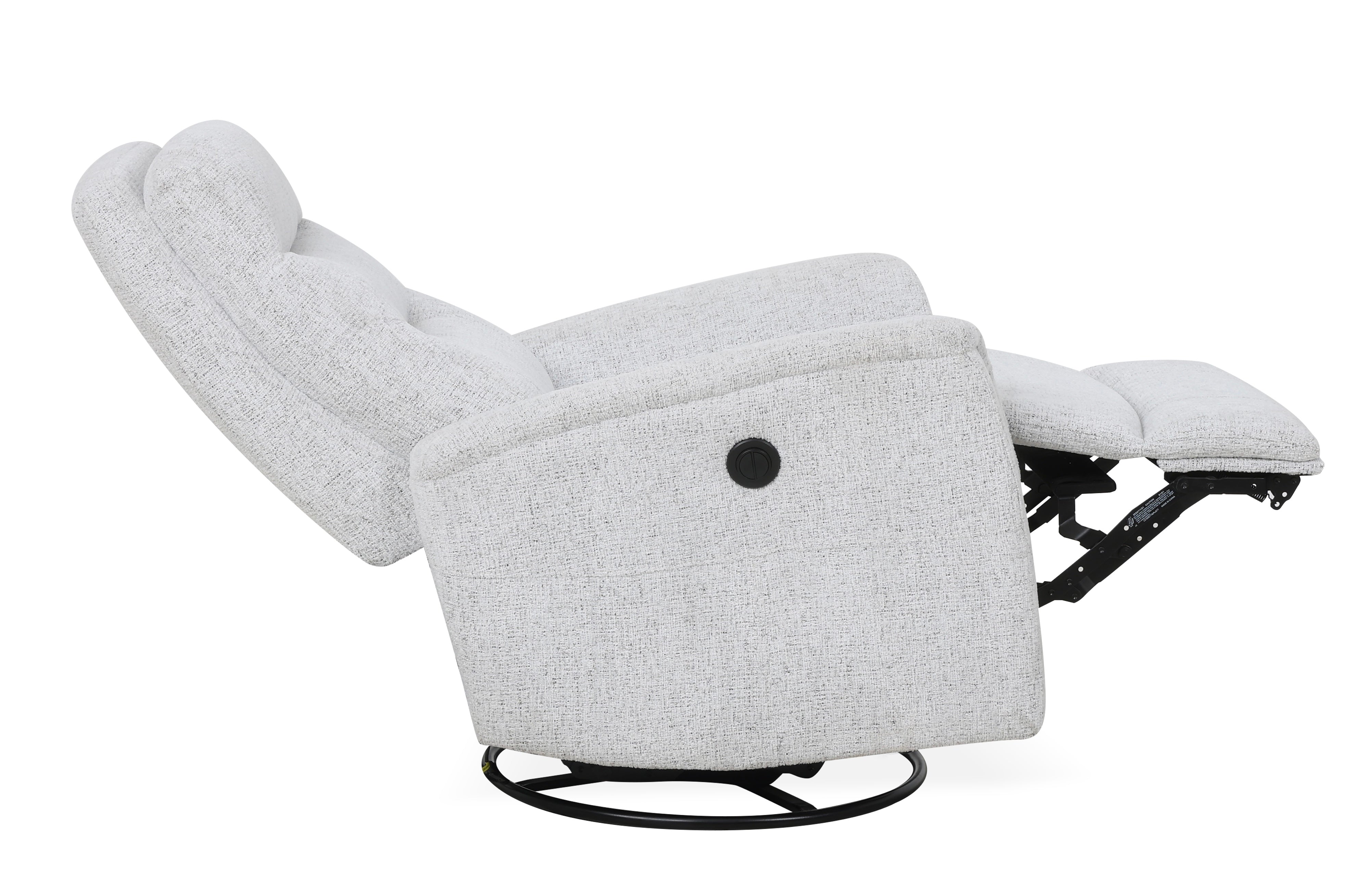 Gray recliner chair on a white background