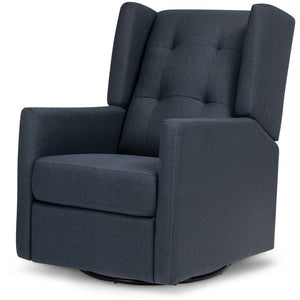 Wingback glider recliner in navy