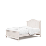 Load image into Gallery viewer, Dakota crib, converted to full bed (shown with optional low profile footboard), in washed white
