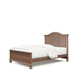 Load image into Gallery viewer, Dakota crib converted to full bed (shown with optional low profile footboard), in nocello
