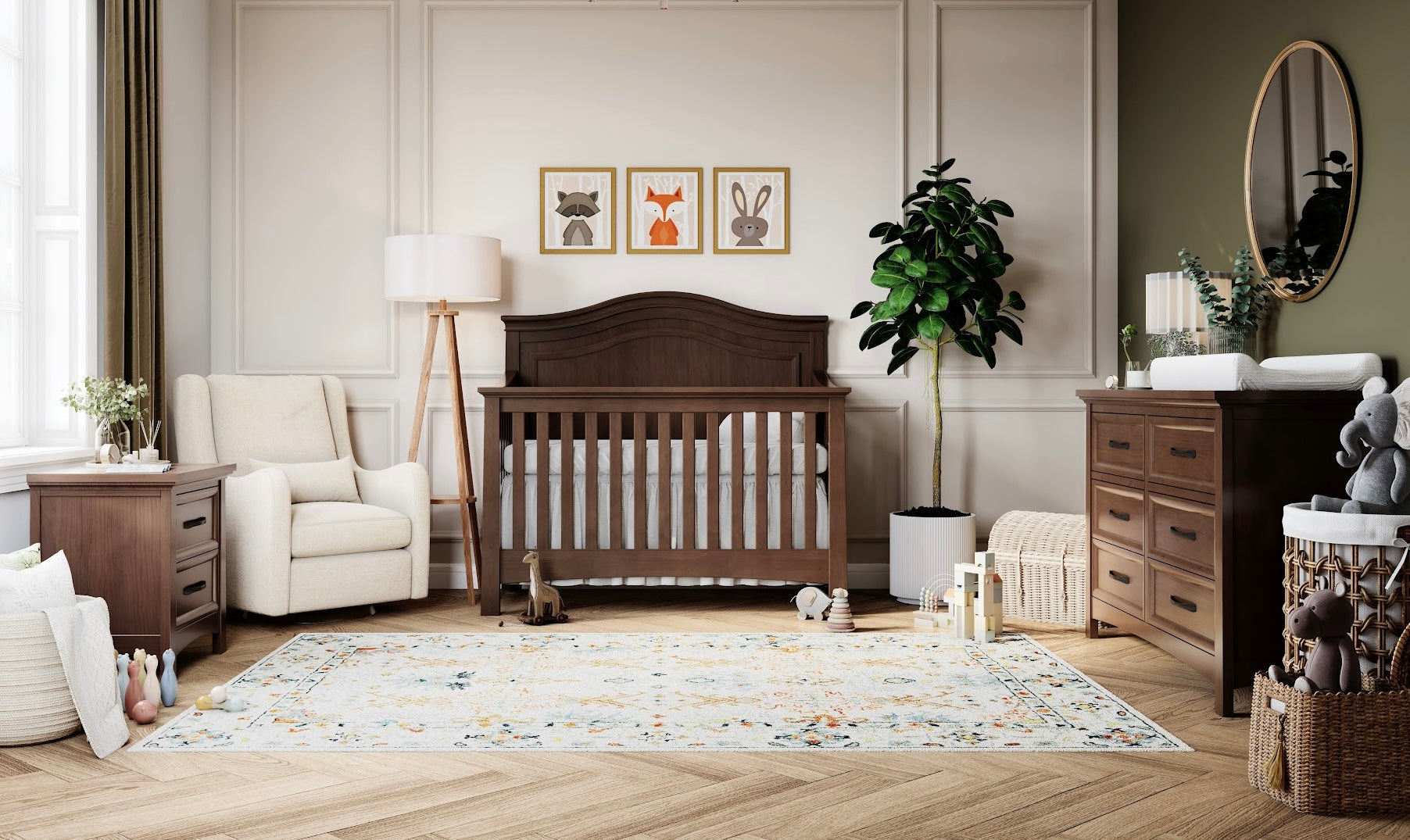 Dark wood baby furniture hotsell