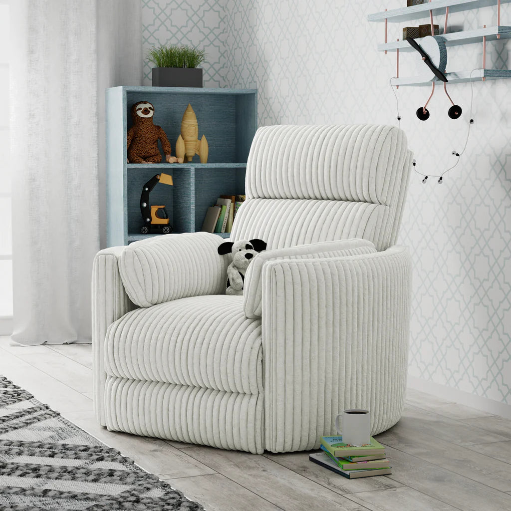 Stirling Power Recliner, plush ivory