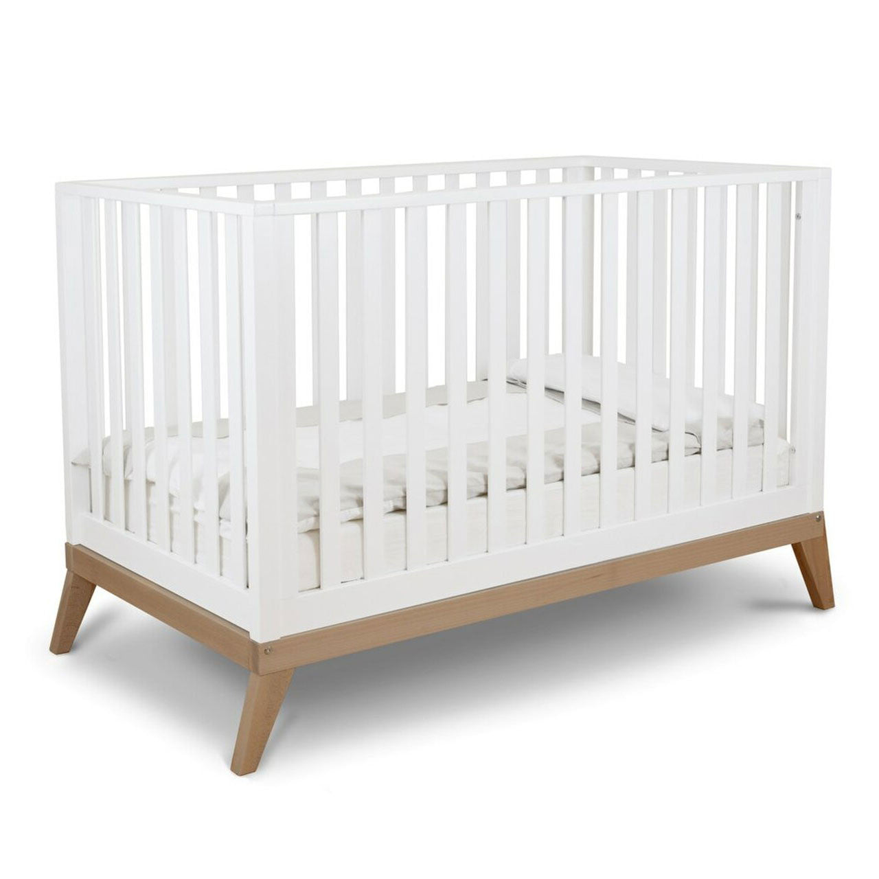 Donatello crib in white/walnut