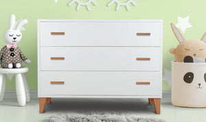 Donatello dresser in white/walnut