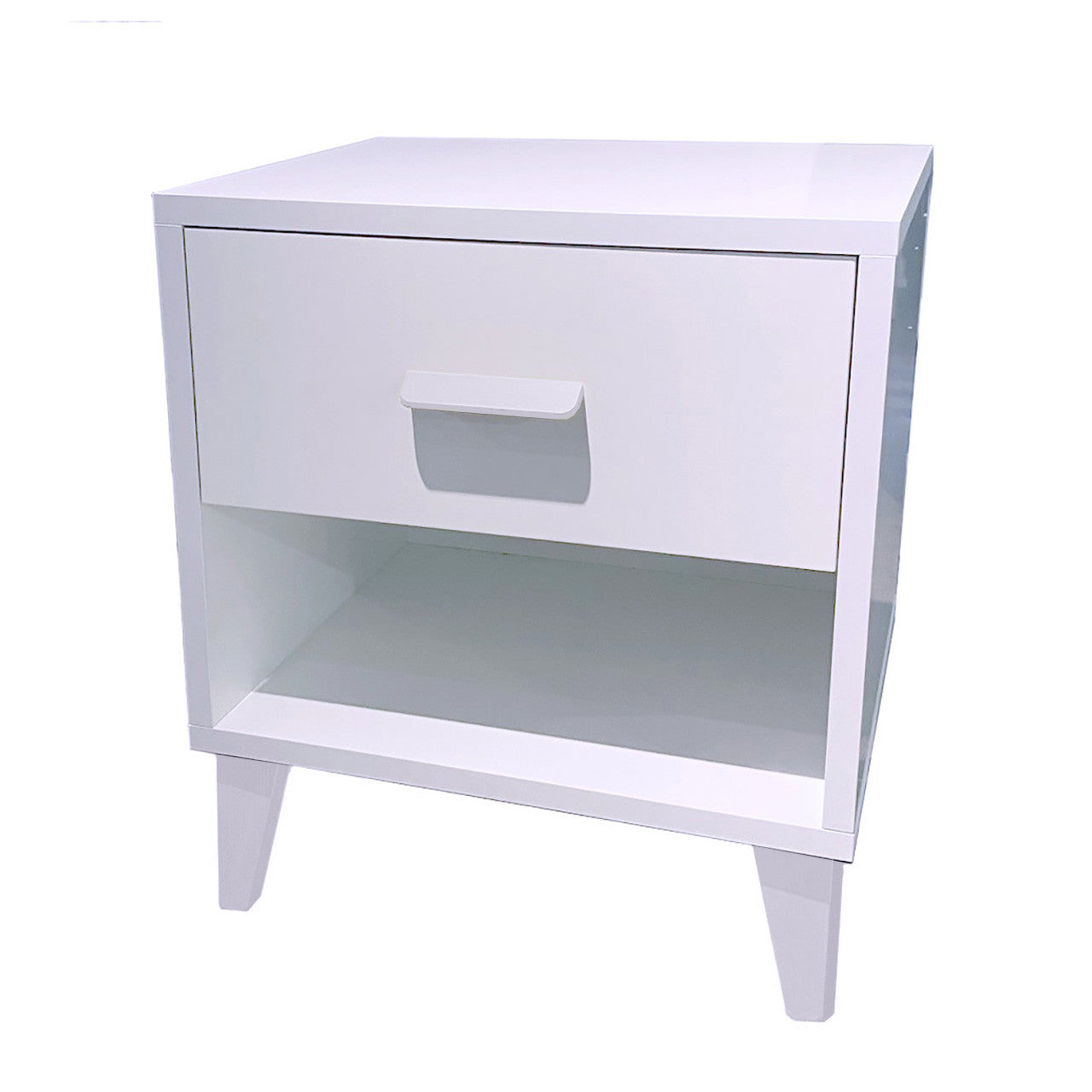 Donatello nightstand in solid white