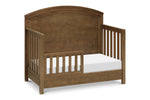 Load image into Gallery viewer, Hemsted crib, converted to toddler bed, in distressed walnut
