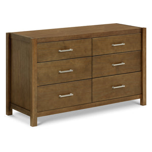 Hemsted six drawer double dresser in distressed walnut