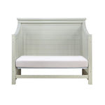 Load image into Gallery viewer, Rowan flat top crib, converted to daybed, in sage finish
