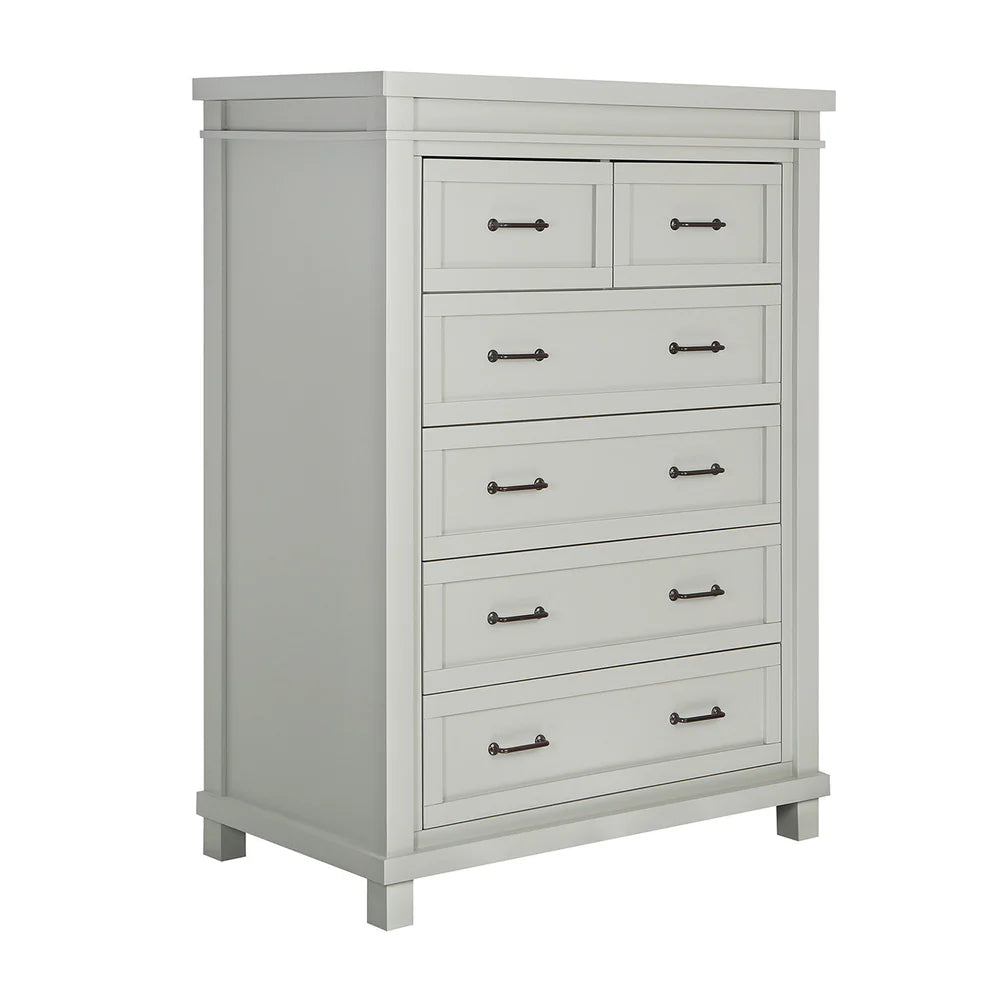 Rowan six drawer chest in sage finish