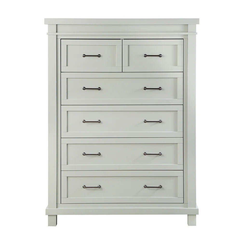 Rowan six drawer chest in sage finish