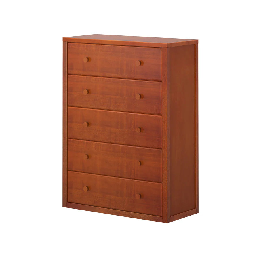 Maxtrix five drawer chest in chestnut finish