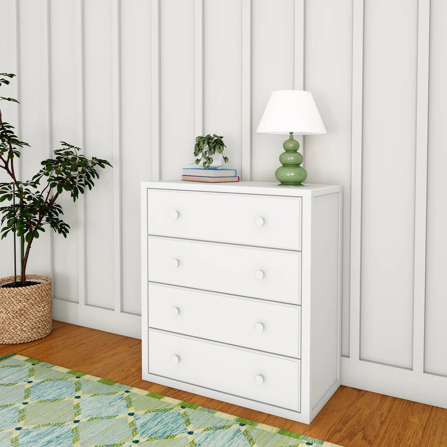 Maxtrix four drawer chest in white finish