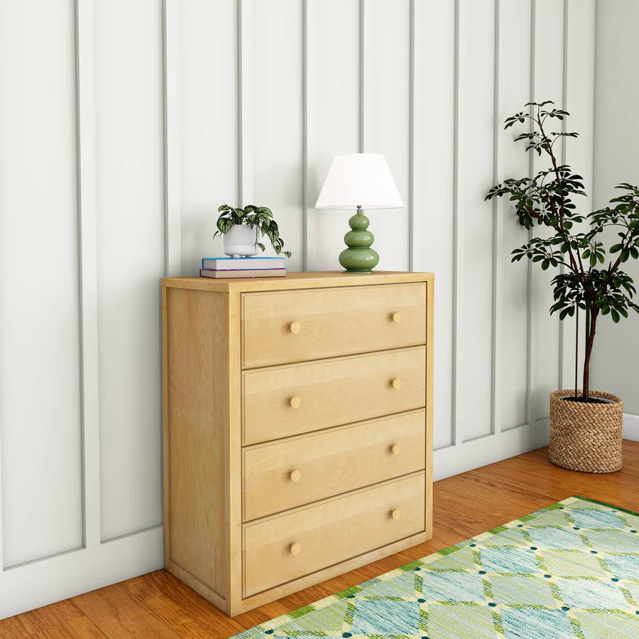 Maxtrix four drawer chest in natural finish