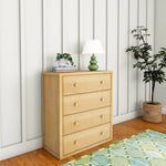 Load image into Gallery viewer, Maxtrix four drawer chest in natural finish
