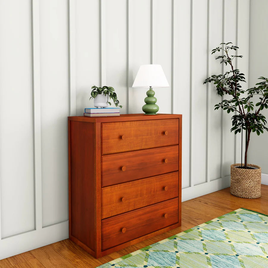 Maxtrix four drawer chest in chestnut finish