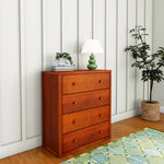 Load image into Gallery viewer, Maxtrix four drawer chest in chestnut finish
