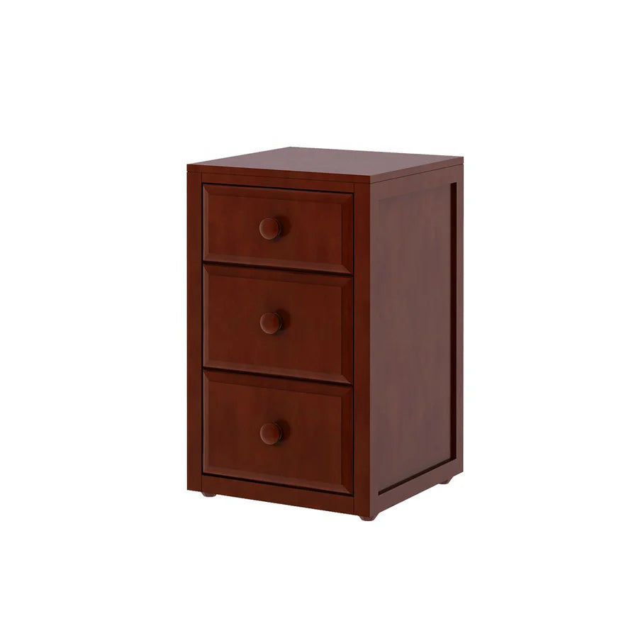 Maxtrix three drawer nightstand in chestnut finish