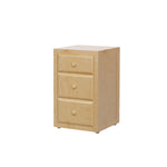 Load image into Gallery viewer, Maxtrix three drawer nightstand in natural finish
