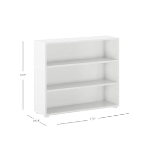 Bookcase 37.5 x 10.75 x 31.5h, in white finish