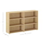 Load image into Gallery viewer, Bookcase 52.5 x 10.75 x 31.5h, in natural finish
