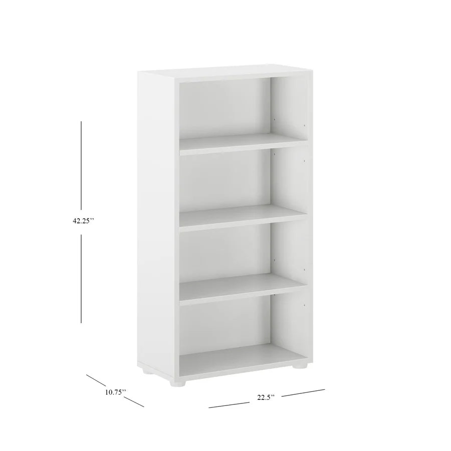 Bookcase 22.5 x 10.75 x 42.25h, in white finish