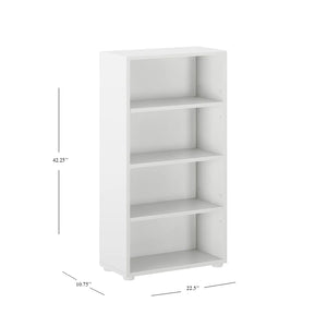 Bookcase 22.5 x 10.75 x 42.25h, in white finish