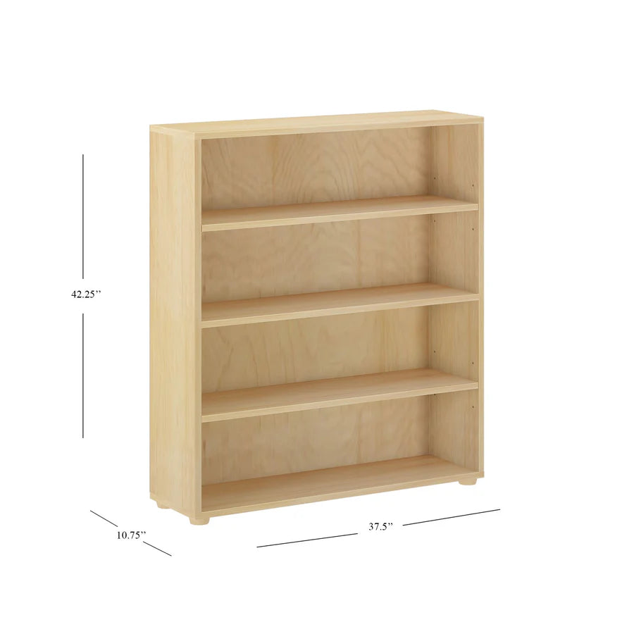 Bookcase 37.5 x 10.75 x 42.25h, in natural finish