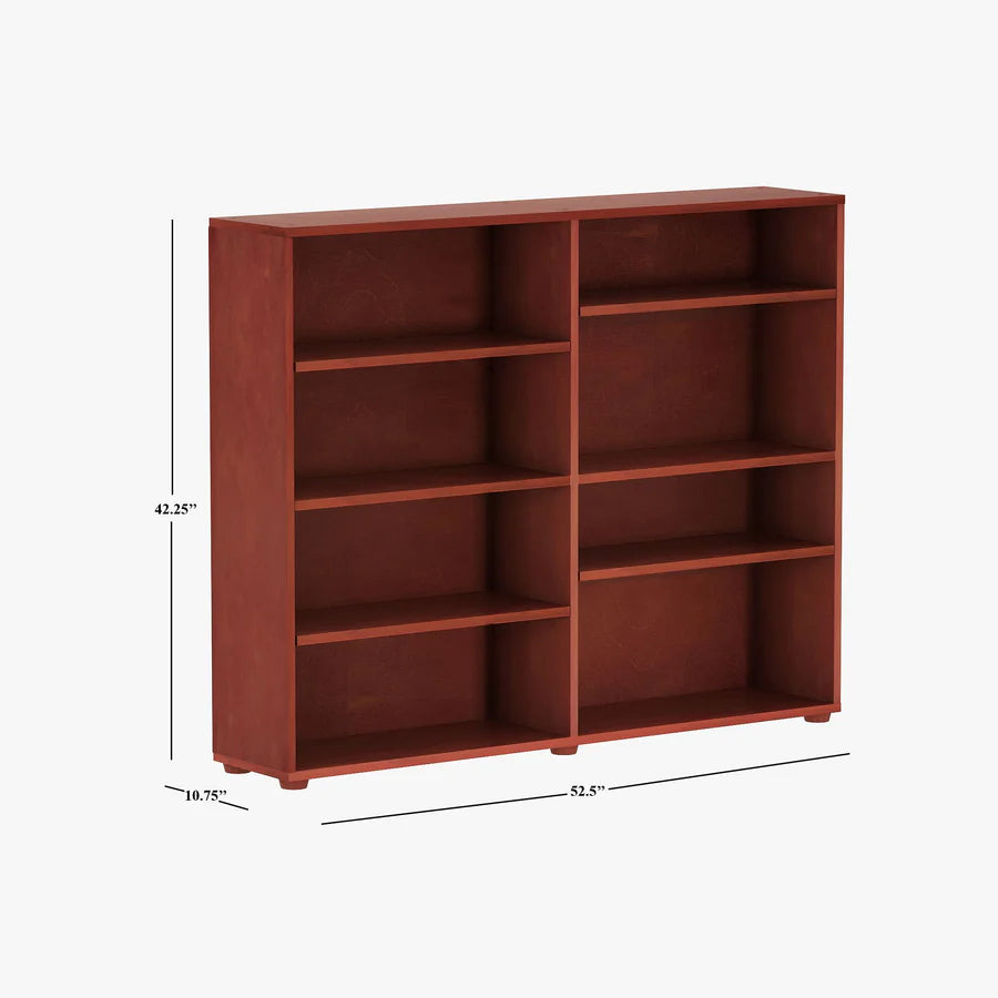 Bookcase 52.5 x 10.75 x 42.25h, in chestnut finish