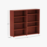 Load image into Gallery viewer, Bookcase 52.5 x 10.75 x 42.25h, in chestnut finish
