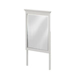 Load image into Gallery viewer, White mirror that can mount onto a dresser.
