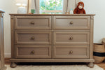 Load image into Gallery viewer, Beige Dakota six drawer dresser  in a room setting

