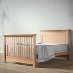 Load image into Gallery viewer, Karisma crib, converted to a full bed, in natural wood
