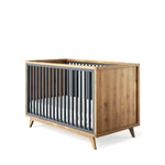 Load image into Gallery viewer, Uptown classic crib in white oak / navy
