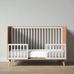 Load image into Gallery viewer, New York in natural and white, converted to toddler bed
