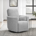 Load image into Gallery viewer, Gray recliner chair in a living room setting with a rug and framed picture on the wall.
