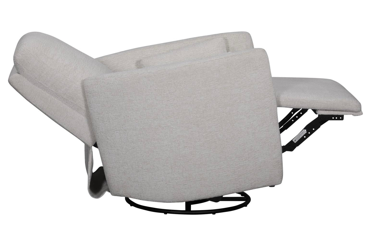 Cream recliner against white wall