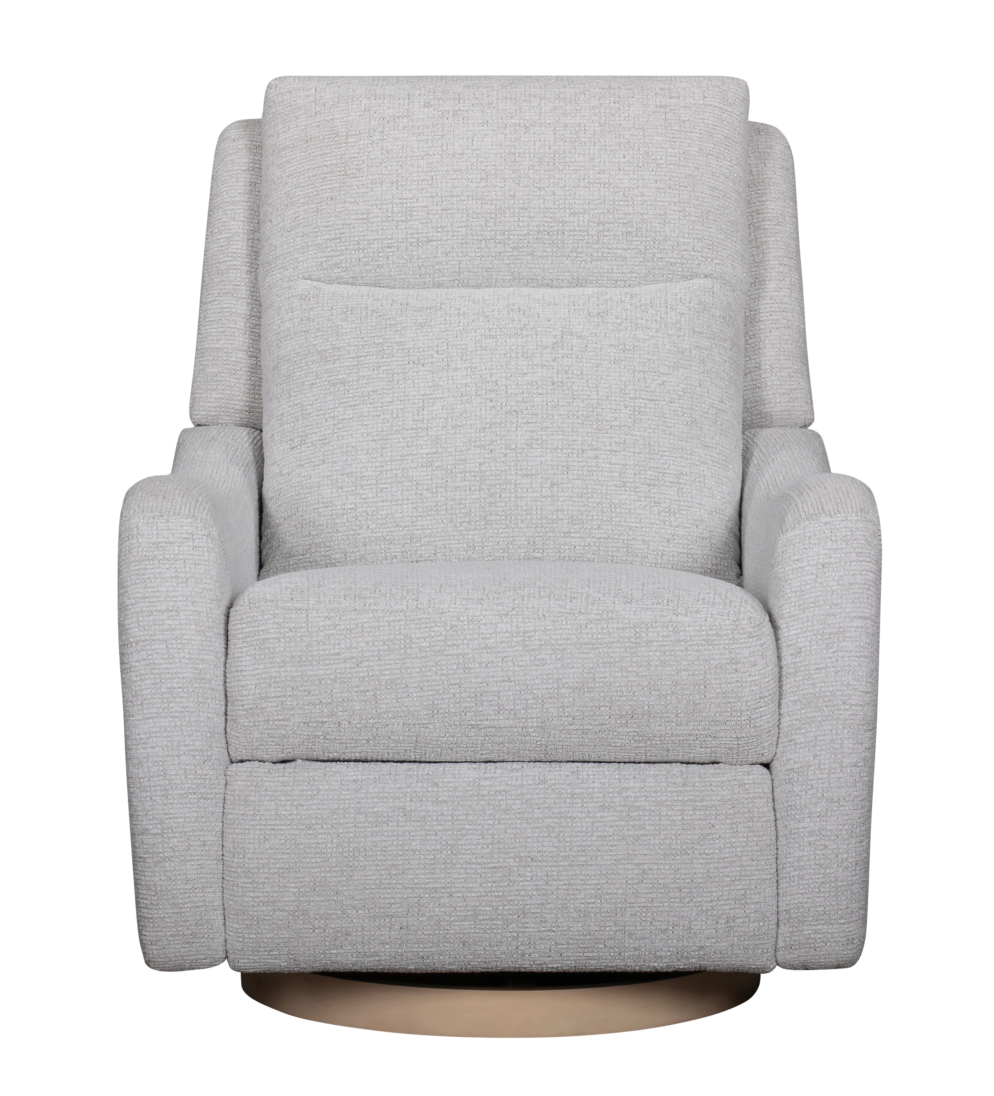 Gray recliner chair on a white background