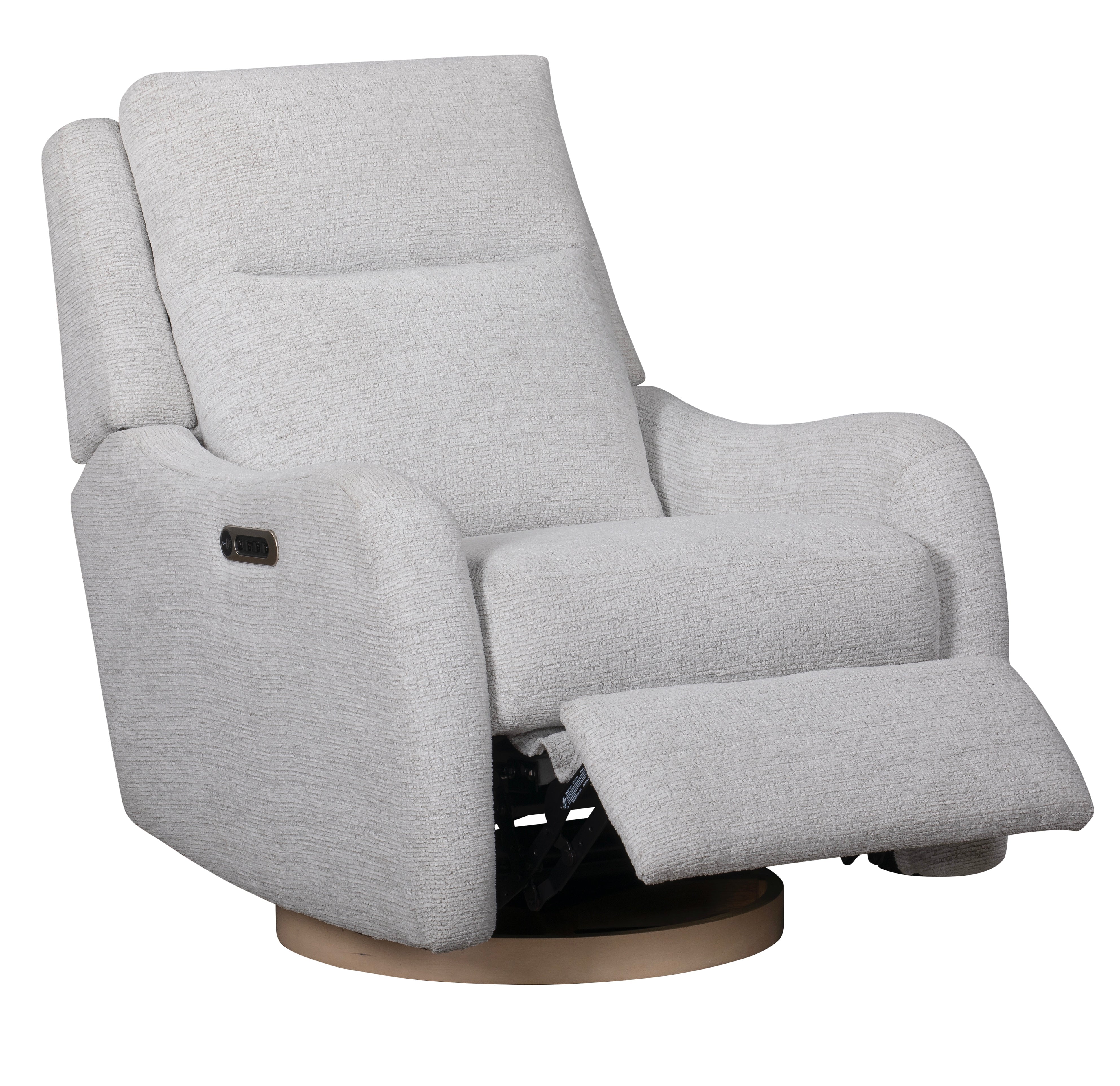 Gray recliner chair on a white background