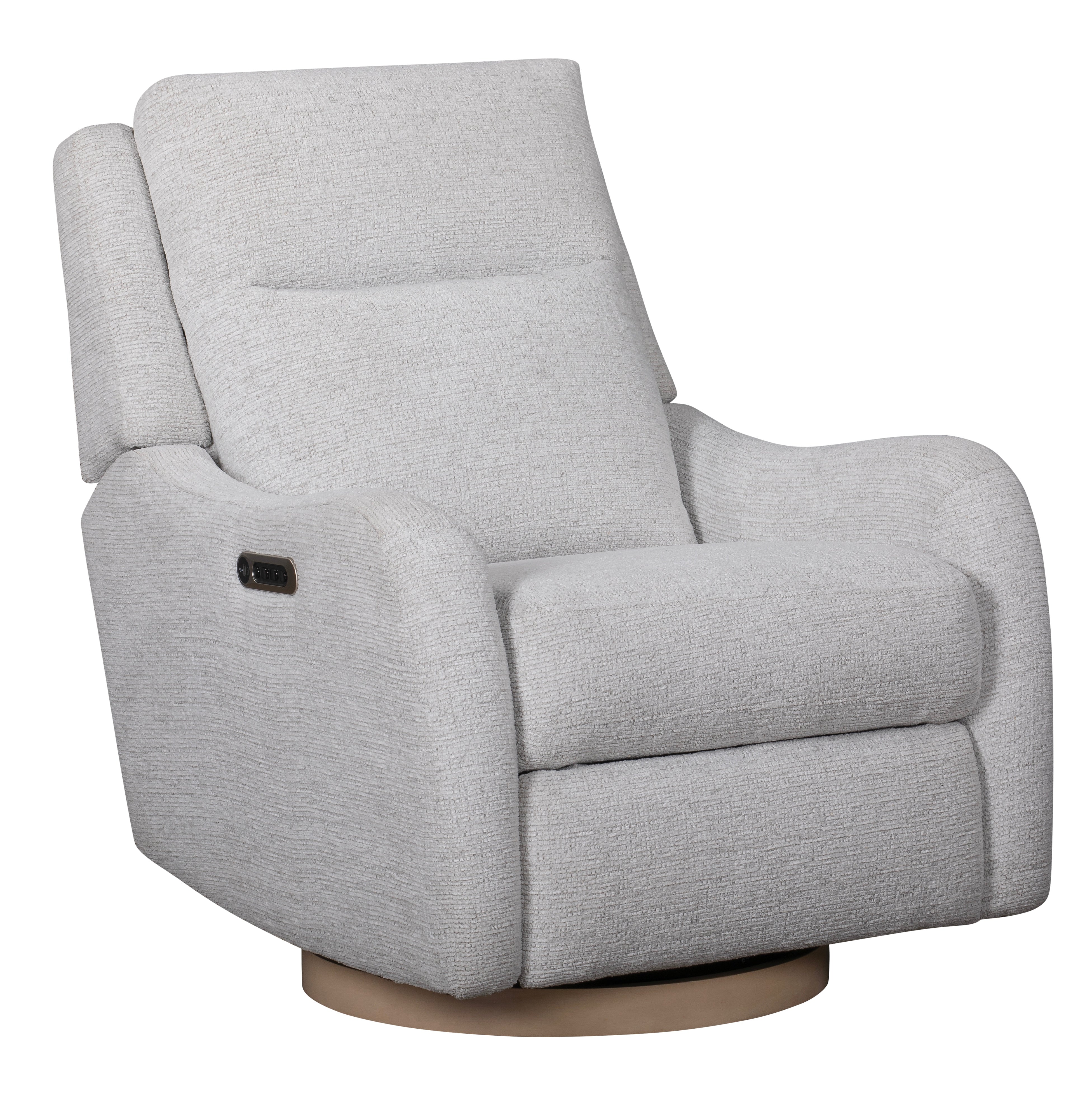 Gray recliner chair on a white background