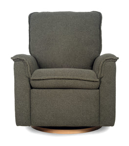 Dream power recliner, shown in sage fabric with wood base