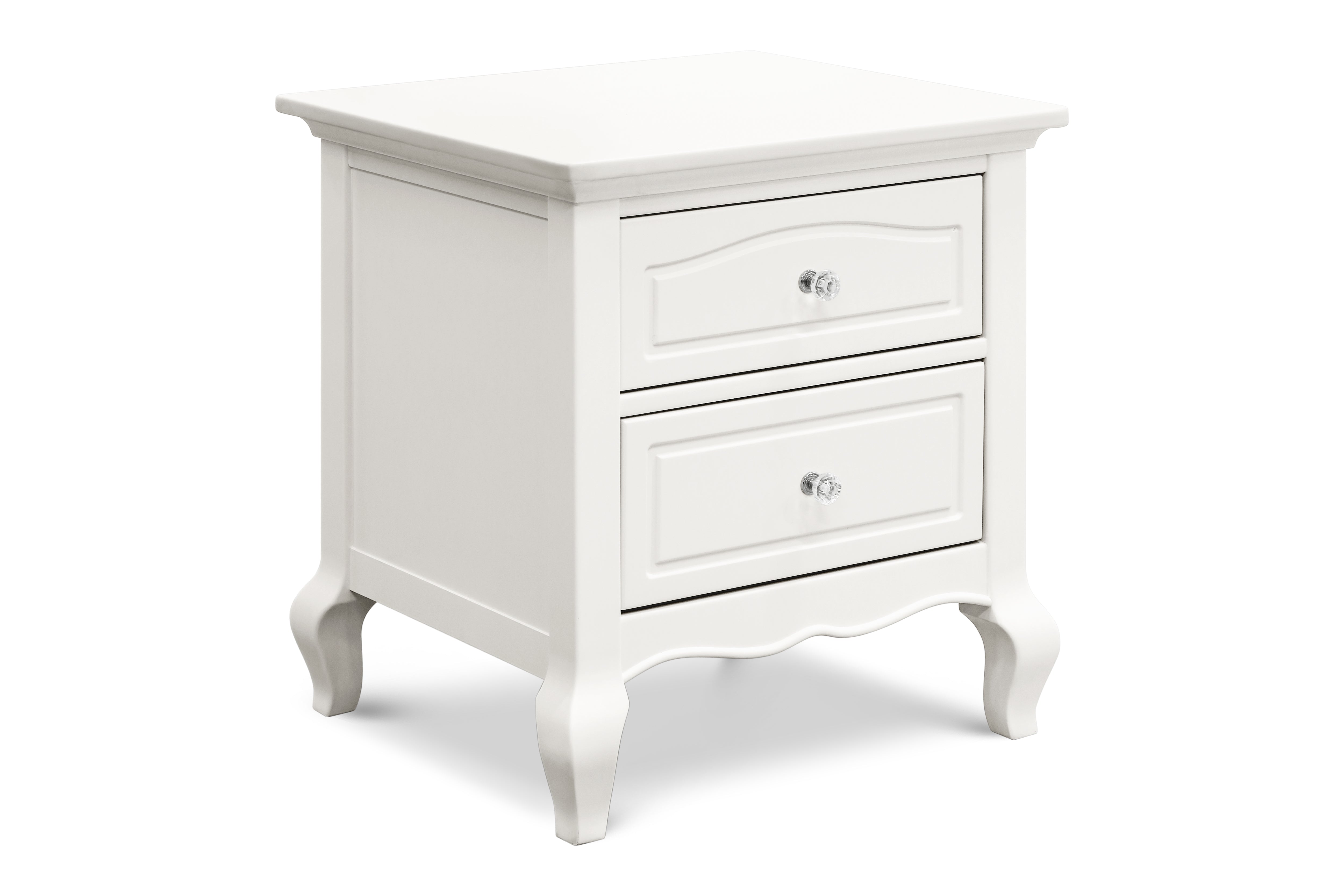 Mirabelle nightstand in warm white 