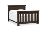 Load image into Gallery viewer, Tillen crib converted to full bed, shown in truffle 
