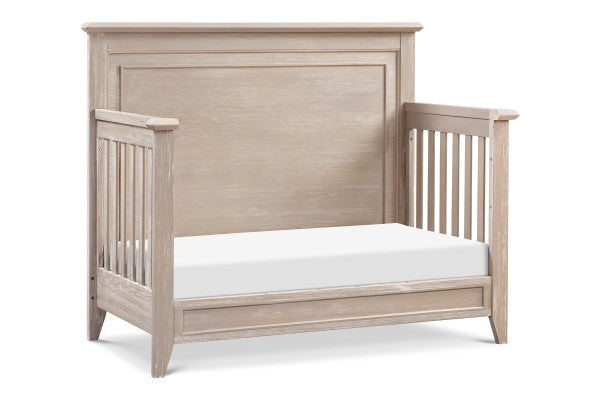 Beckett Rustic flat top crib, converted to daybed, in sandbar 