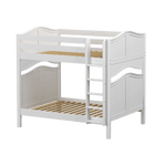 Load image into Gallery viewer, Curved style bunk bed with straight ladder, shown in white
